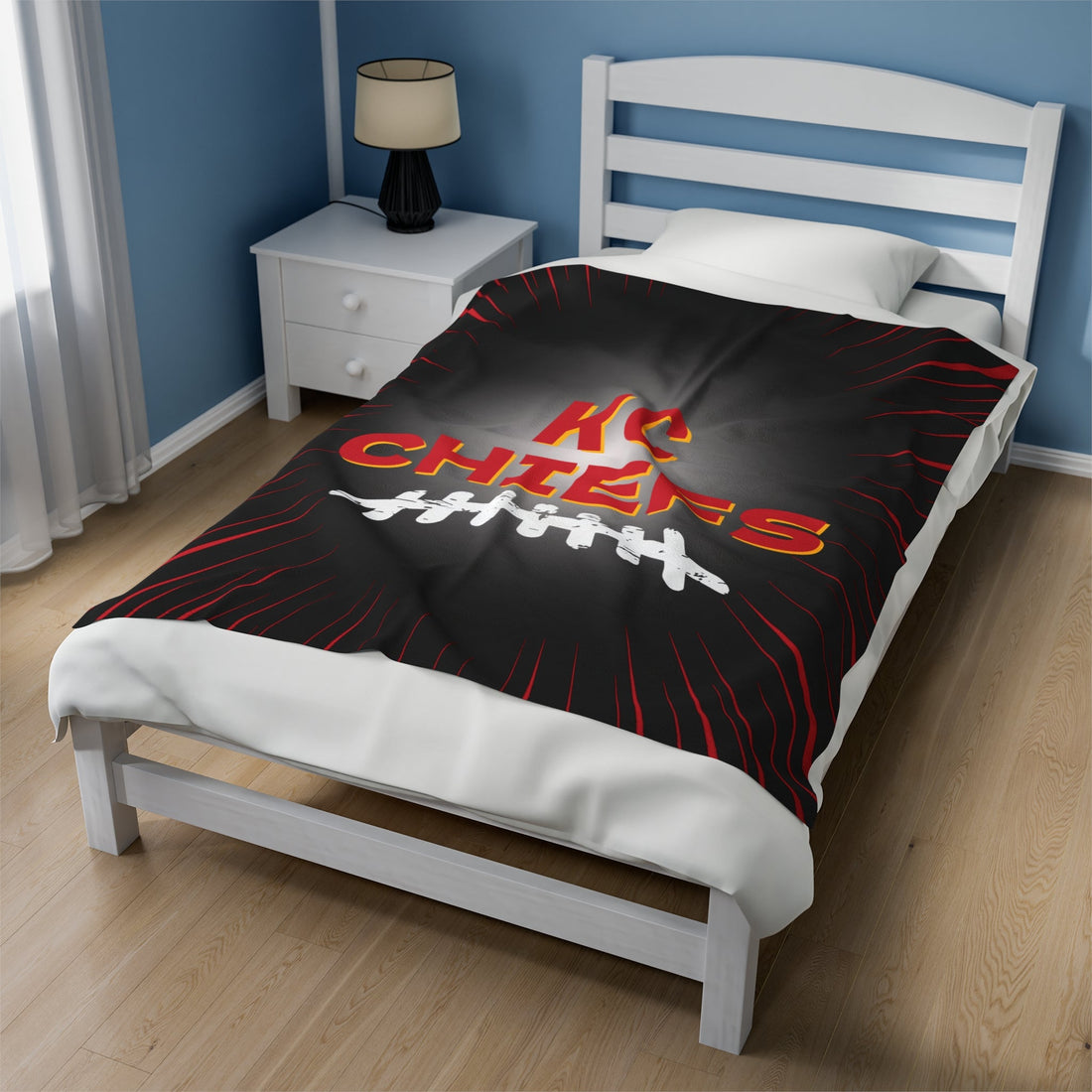 Chiefs Explode Velveteen Plush Blanket - All Over Prints - Positively Sassy - Chiefs Explode Velveteen Plush Blanket