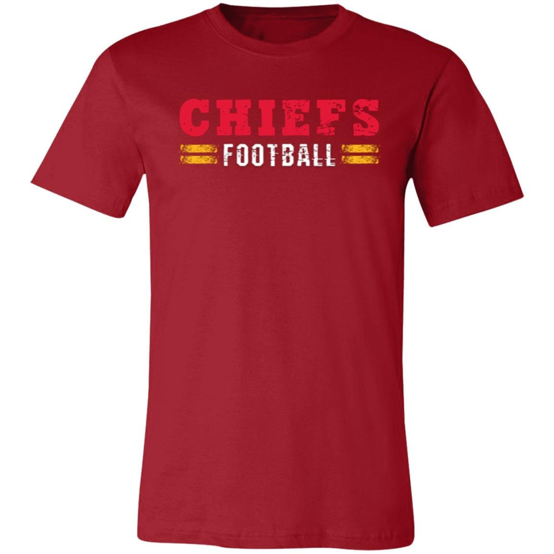 Chiefs Football Bella 3001 - T - Shirts - Positively Sassy - Chiefs Football Bella 3001