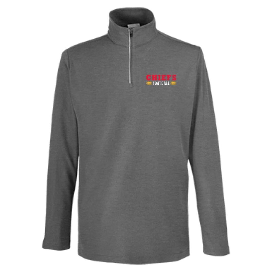 Chiefs Football Pullover Quarter Zip - Pullover - Positively Sassy - Chiefs Football Pullover Quarter Zip