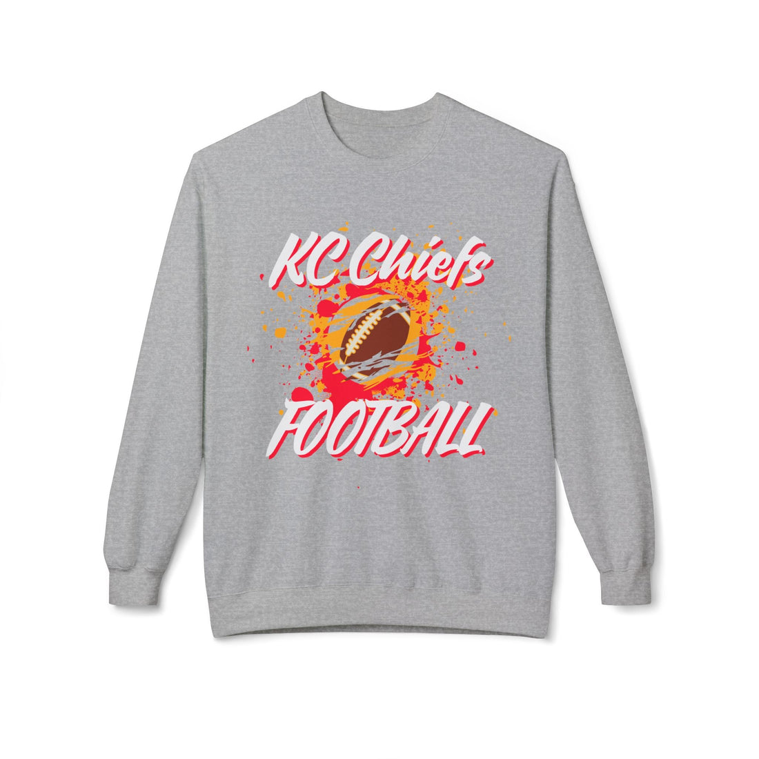 Chiefs Football Unisex Midweight Softstyle Fleece Crewneck Sweatshirt - Sweatshirt - Positively Sassy - Chiefs Football Unisex Midweight Softstyle Fleece Crewneck Sweatshirt