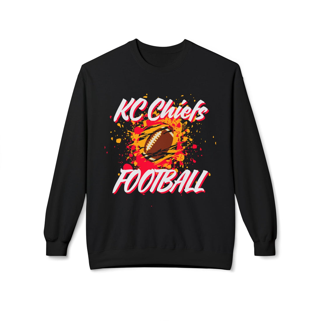 Chiefs Football Unisex Midweight Softstyle Fleece Crewneck Sweatshirt - Sweatshirt - Positively Sassy - Chiefs Football Unisex Midweight Softstyle Fleece Crewneck Sweatshirt