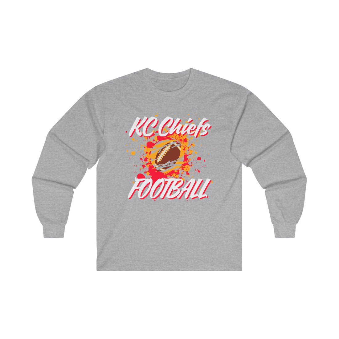 Chiefs Football Unisex Ultra Cotton Long Sleeve Tee - Long - sleeve - Positively Sassy - Chiefs Football Unisex Ultra Cotton Long Sleeve Tee