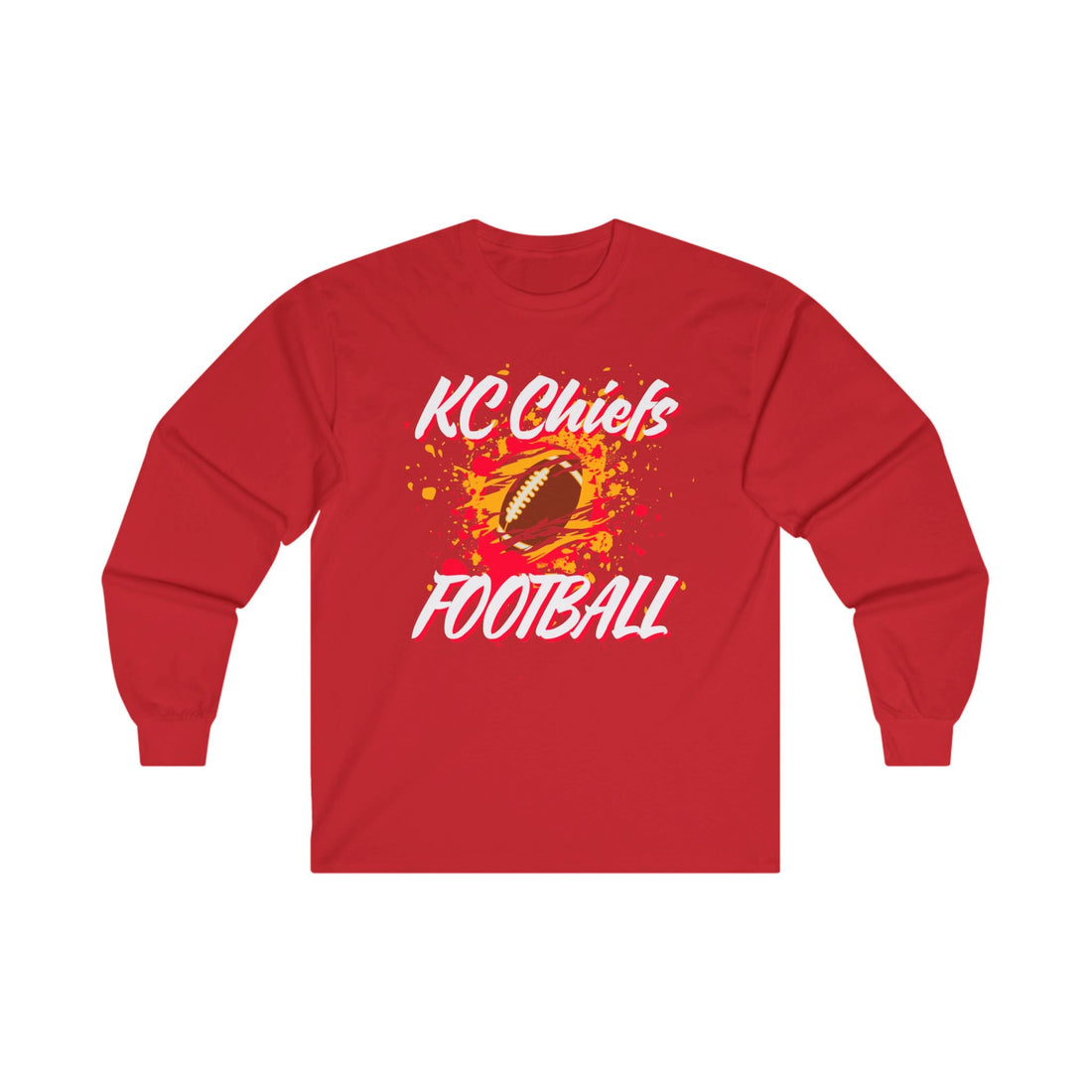 Chiefs Football Unisex Ultra Cotton Long Sleeve Tee - Long - sleeve - Positively Sassy - Chiefs Football Unisex Ultra Cotton Long Sleeve Tee