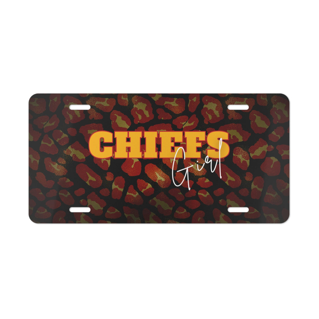 Chiefs Girl Vanity Plate - Accessories - Positively Sassy - Chiefs Girl Vanity Plate