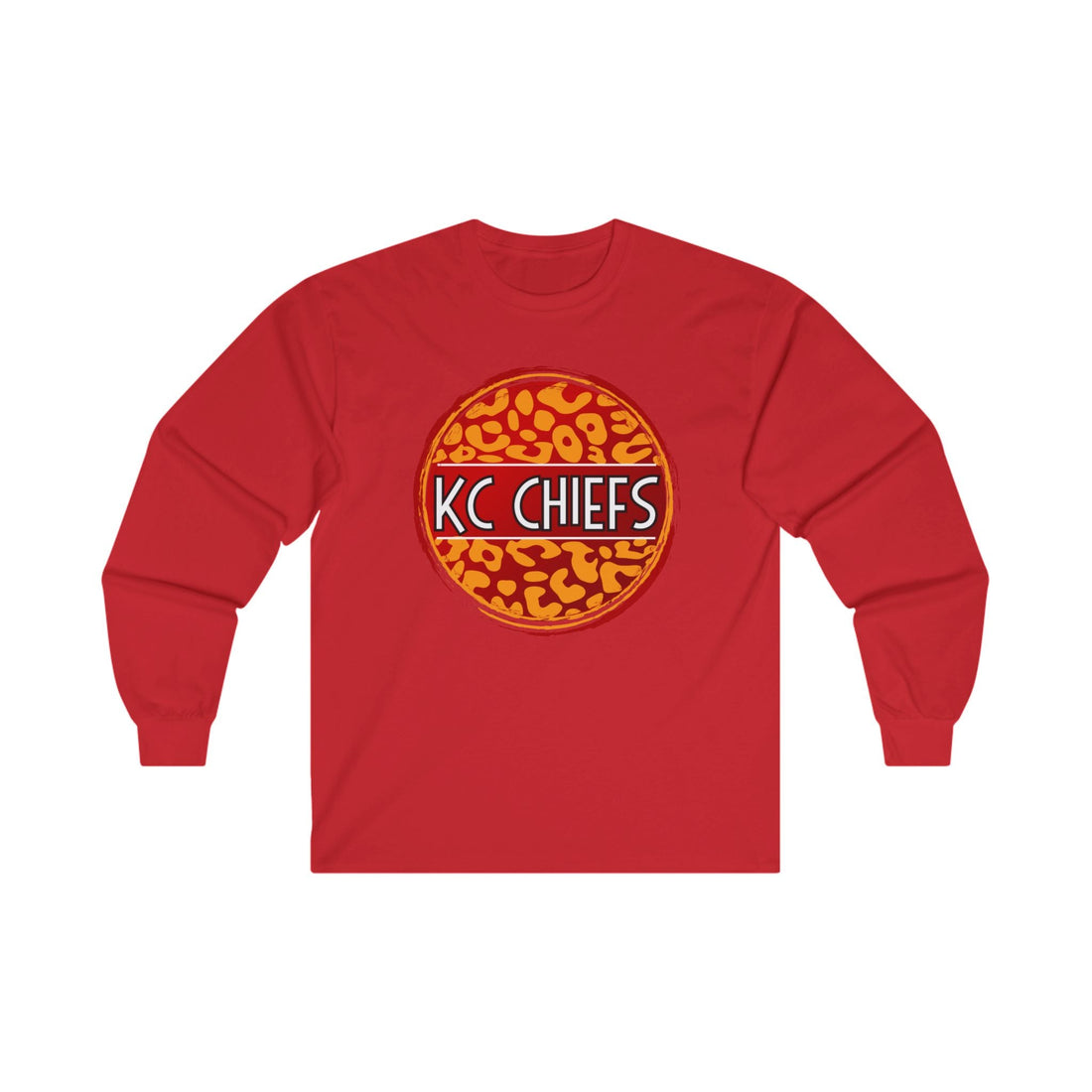 Chiefs Leopard Unisex Ultra Cotton Long Sleeve Tee - Long - sleeve - Positively Sassy - Chiefs Leopard Unisex Ultra Cotton Long Sleeve Tee