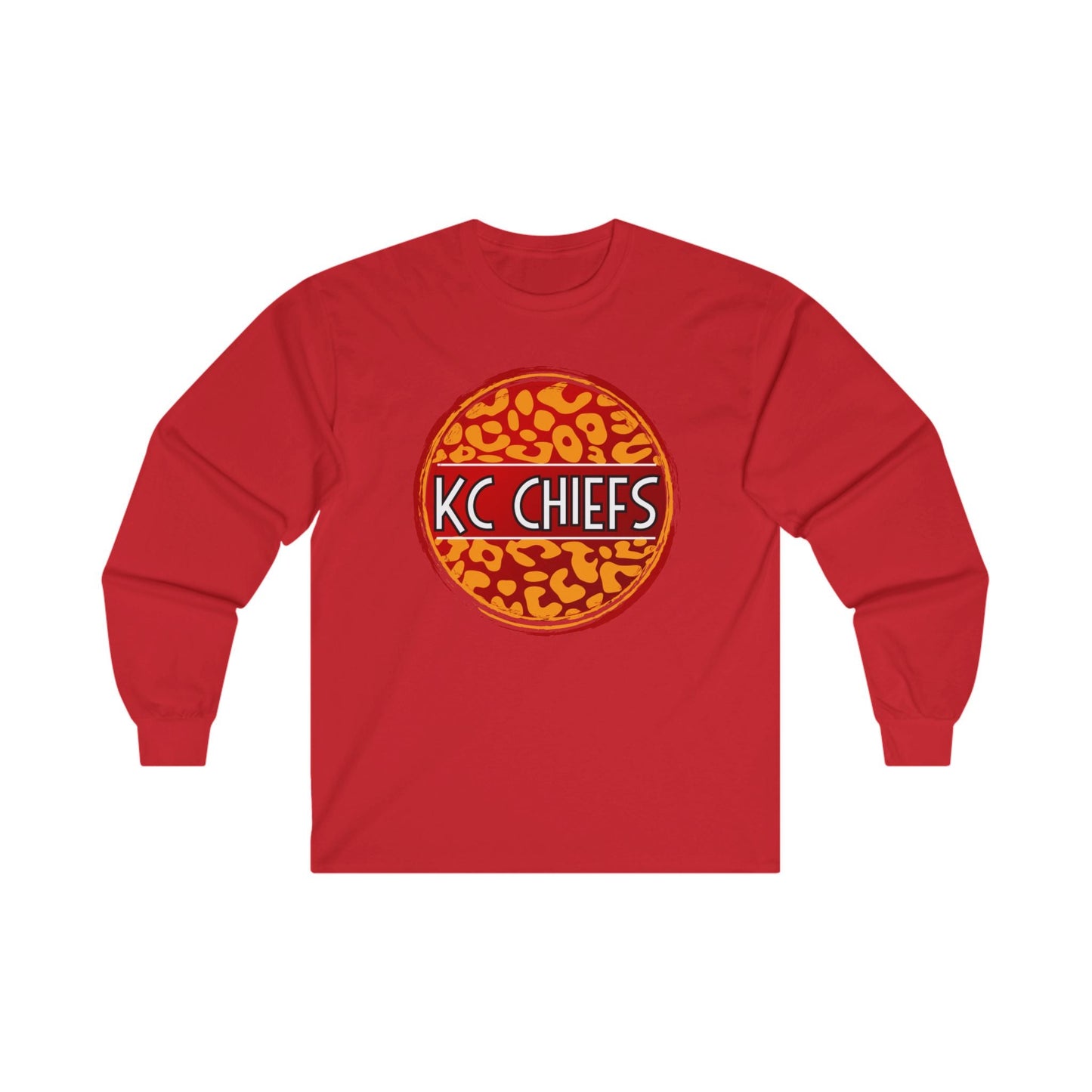 Chiefs Leopard Unisex Ultra Cotton Long Sleeve Tee - Long - sleeve - Positively Sassy - Chiefs Leopard Unisex Ultra Cotton Long Sleeve Tee