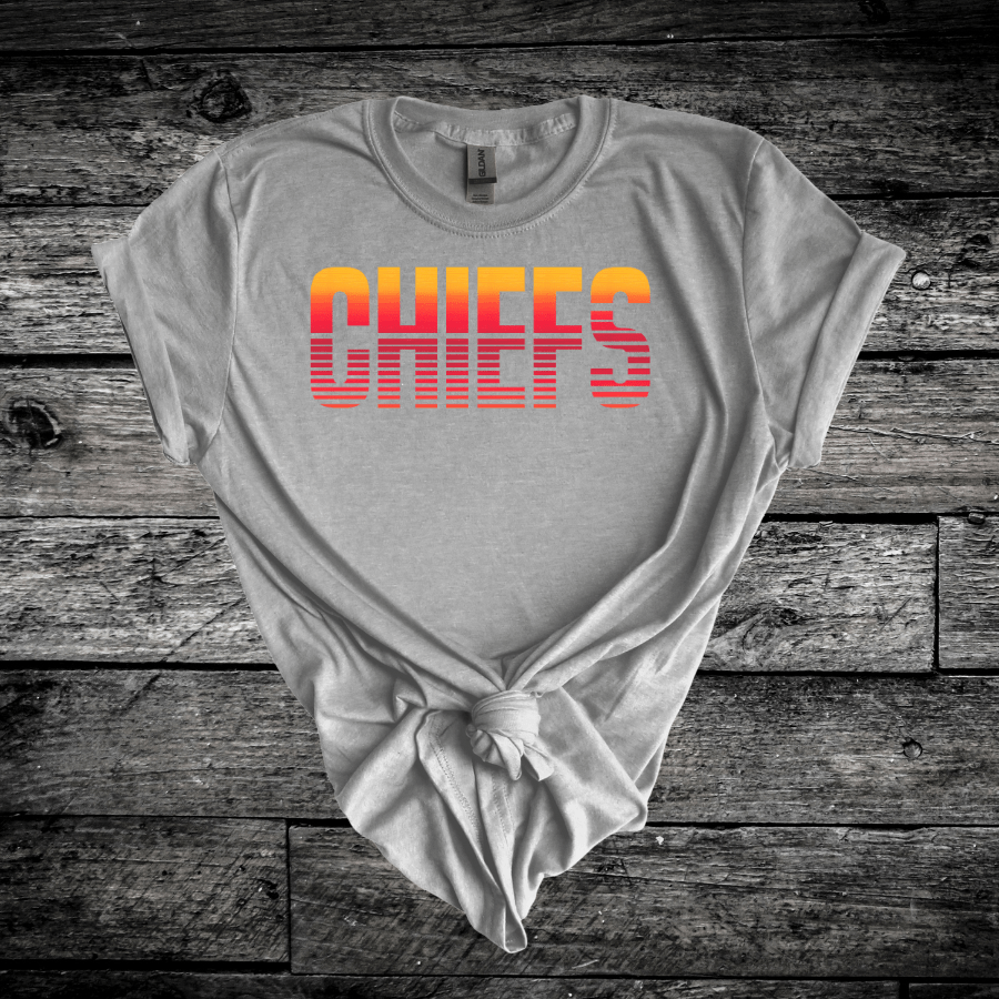 Chiefs Lines Softstyle T-Shirt - T-Shirt - Positively Sassy - Chiefs Lines Softstyle T-Shirt