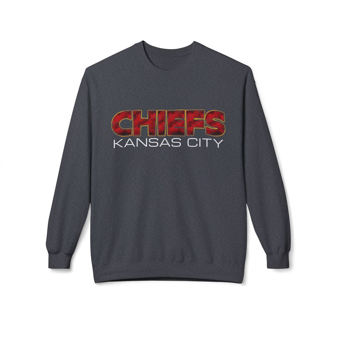 Chiefs Scratch Unisex Midweight Softstyle Fleece Crewneck Sweatshirt - Sweatshirt - Positively Sassy - Chiefs Scratch Unisex Midweight Softstyle Fleece Crewneck Sweatshirt