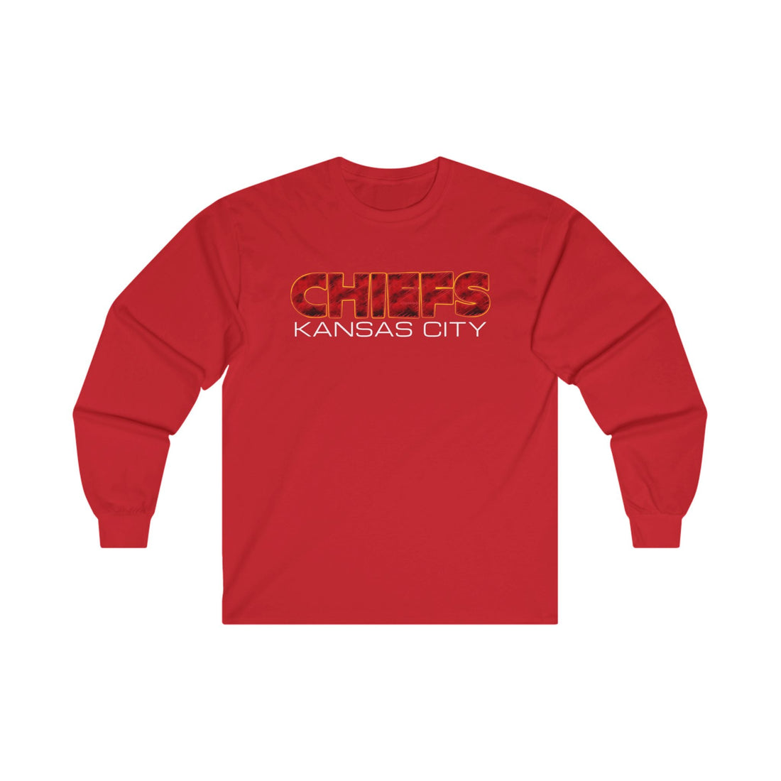 Chiefs Scratch Unisex Ultra Cotton Long Sleeve Tee - Long - sleeve - Positively Sassy - Chiefs Scratch Unisex Ultra Cotton Long Sleeve Tee