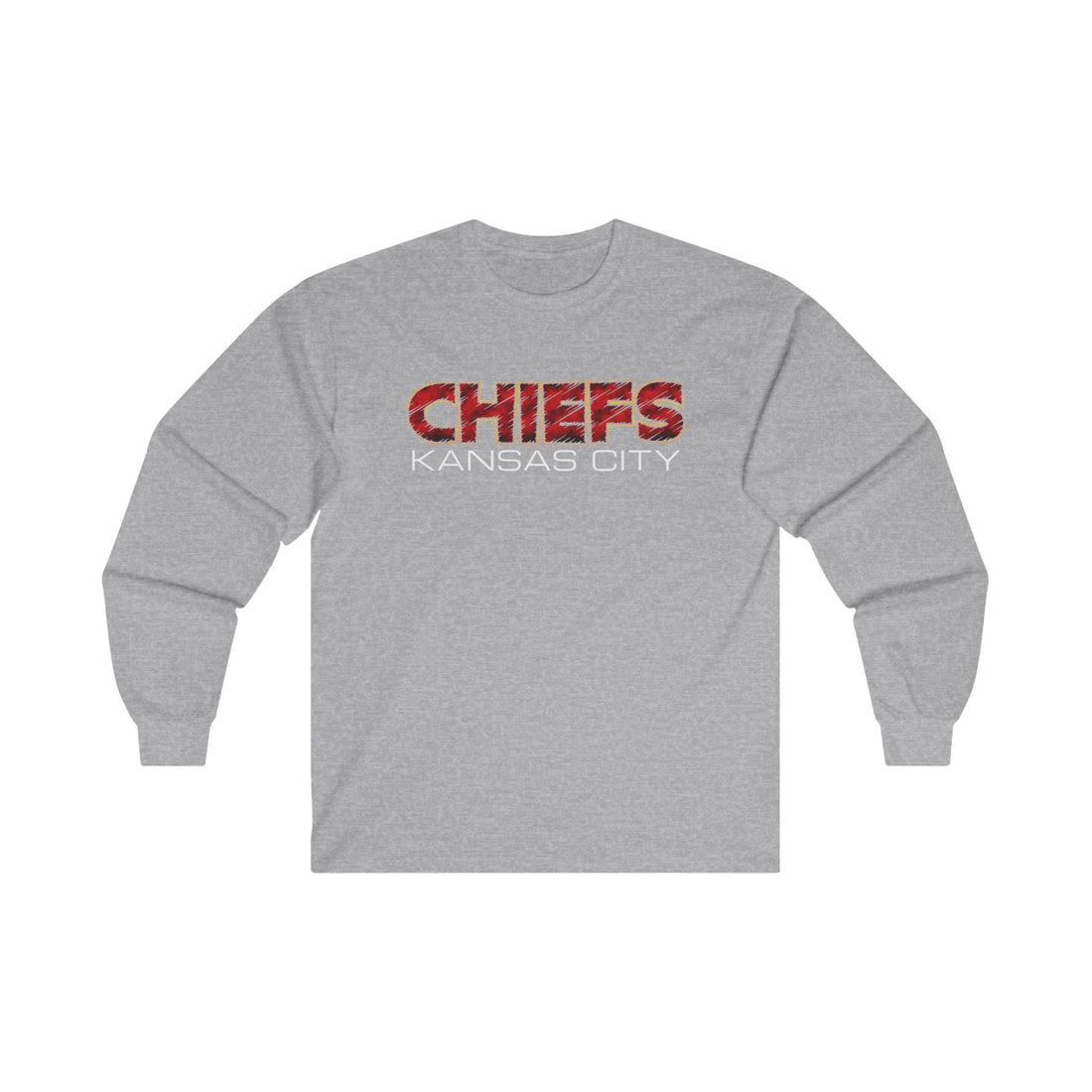 Chiefs Scratch Unisex Ultra Cotton Long Sleeve Tee - Long - sleeve - Positively Sassy - Chiefs Scratch Unisex Ultra Cotton Long Sleeve Tee