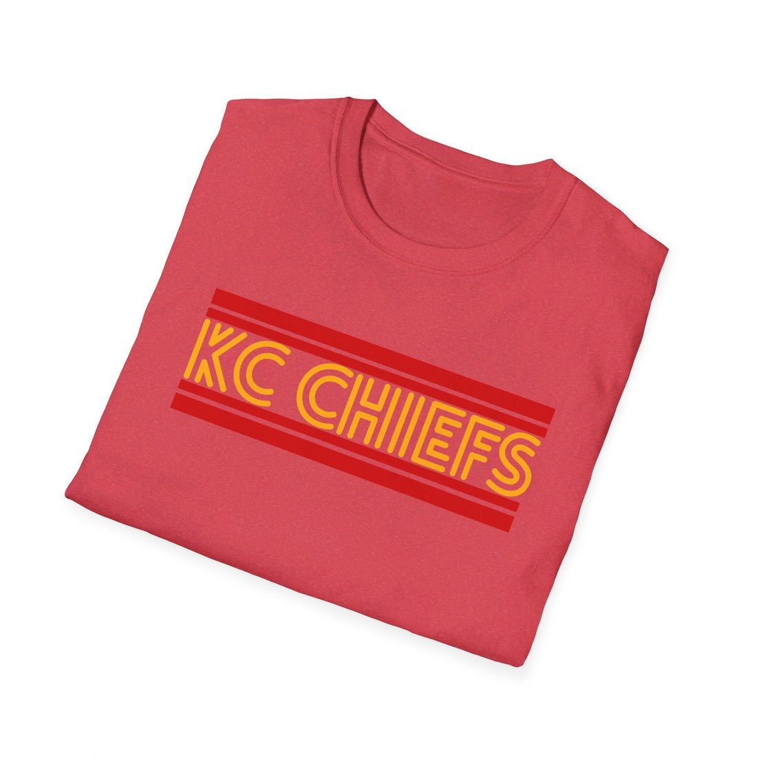 Chiefs Stripes Gildan 64000 - T - Shirt - Positively Sassy - Chiefs Stripes Gildan 64000