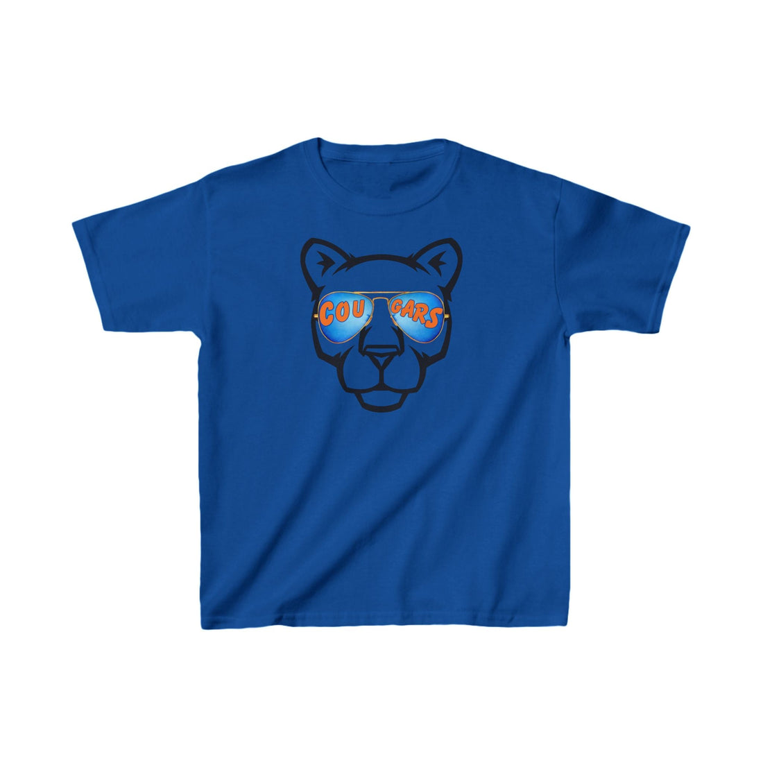 Cougar Glasses - Kids Heavy Cotton™ Tee - Kids clothes - Positively Sassy - Cougar Glasses - Kids Heavy Cotton™ Tee