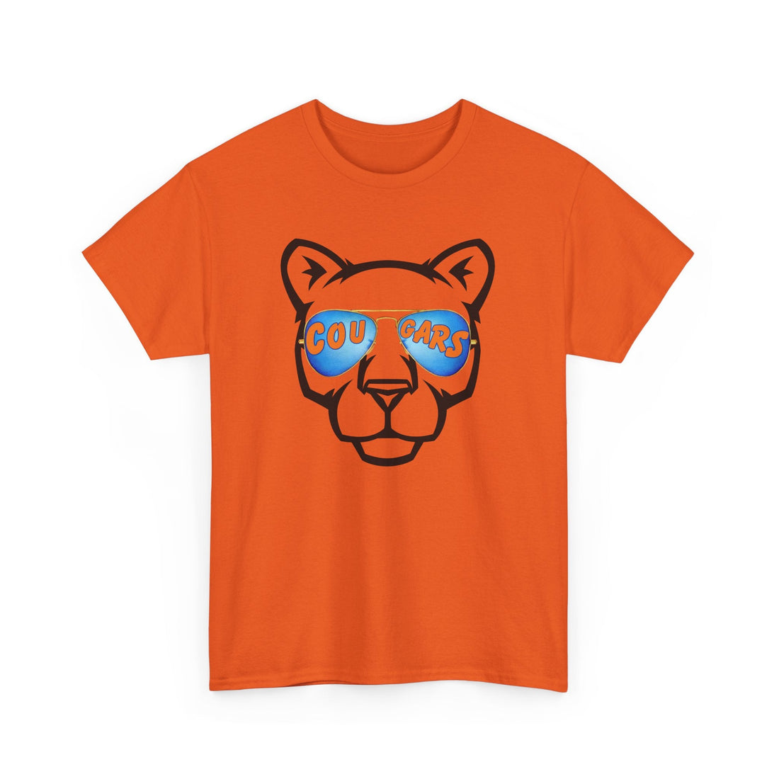 Cougar Glasses (OB 7/8) Gildan 5000 Unisex Heavy Cotton Tee - T-Shirt - Positively Sassy - Cougar Glasses (OB 7/8) Gildan 5000 Unisex Heavy Cotton Tee