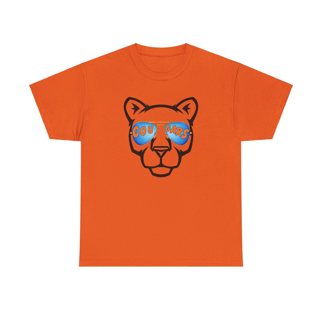 Cougar Glasses (OB 7/8) Gildan 5000 Unisex Heavy Cotton Tee - T-Shirt - Positively Sassy - Cougar Glasses (OB 7/8) Gildan 5000 Unisex Heavy Cotton Tee