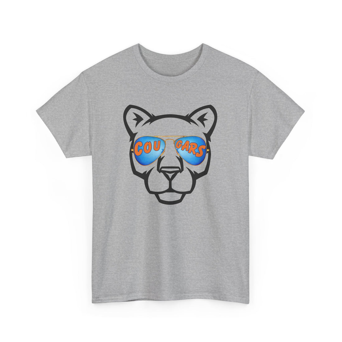 Cougar Glasses (OB 7/8) Gildan 5000 Unisex Heavy Cotton Tee - T-Shirt - Positively Sassy - Cougar Glasses (OB 7/8) Gildan 5000 Unisex Heavy Cotton Tee