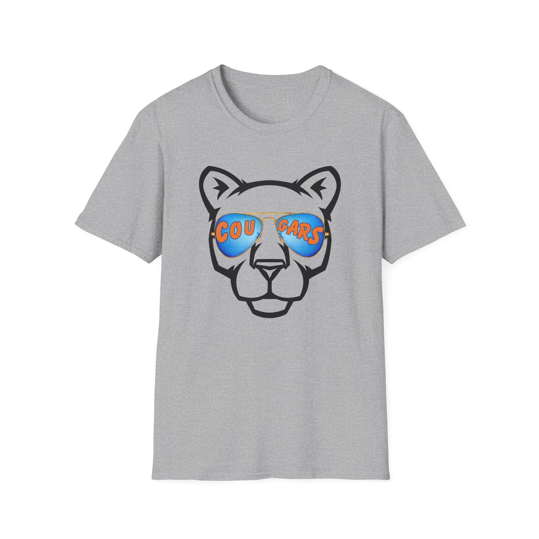 Cougar Glasses (OB 7/8) Gildan 64000 Unisex Softstyle T-Shirt - T-Shirt - Positively Sassy - Cougar Glasses (OB 7/8) Gildan 64000 Unisex Softstyle T-Shirt