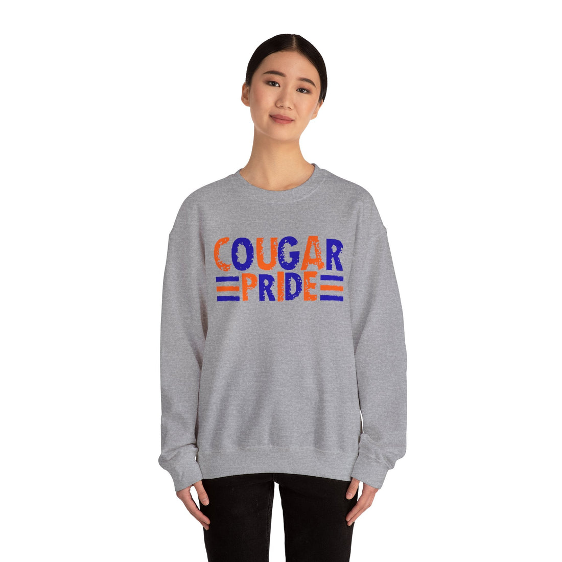 Cougar Pride (OB 15) Unisex Heavy Blend™ Crewneck Sweatshirt - Sweatshirt - Positively Sassy - Cougar Pride (OB 15) Unisex Heavy Blend™ Crewneck Sweatshirt