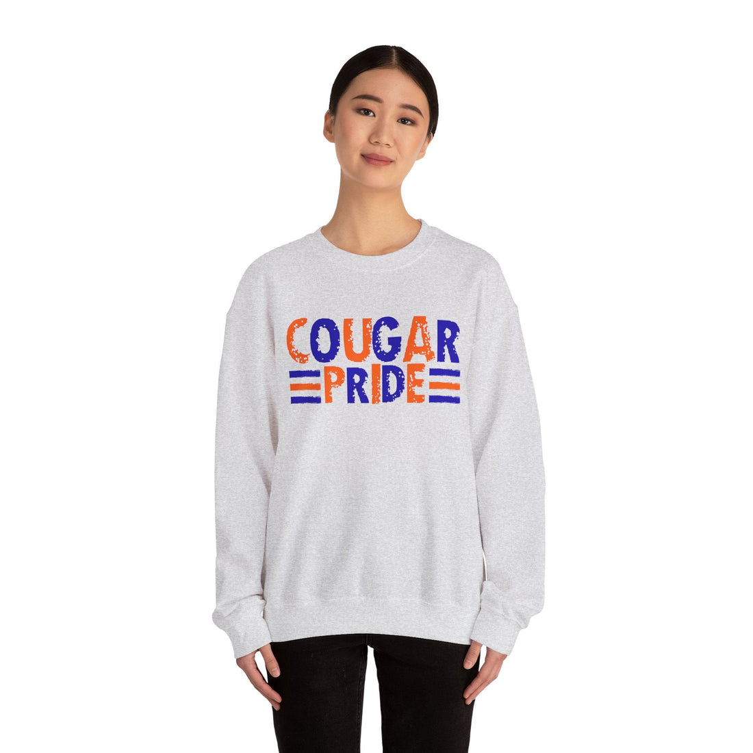 Cougar Pride (OB 15) Unisex Heavy Blend™ Crewneck Sweatshirt - Sweatshirt - Positively Sassy - Cougar Pride (OB 15) Unisex Heavy Blend™ Crewneck Sweatshirt