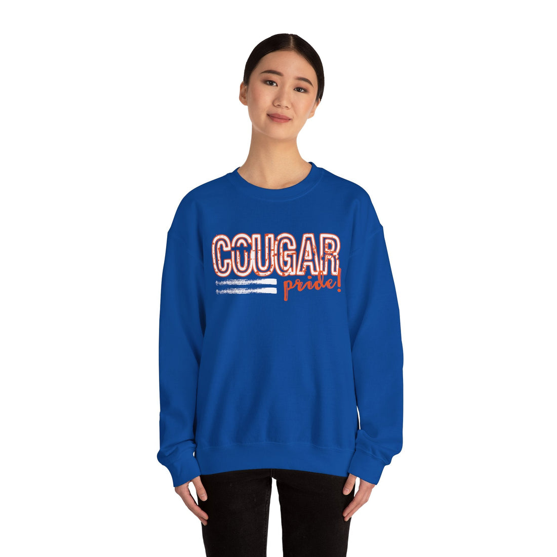 Cougar Pride (OB 18) Unisex Heavy Blend™ Crewneck Sweatshirt - Sweatshirt - Positively Sassy - Cougar Pride (OB 18) Unisex Heavy Blend™ Crewneck Sweatshirt