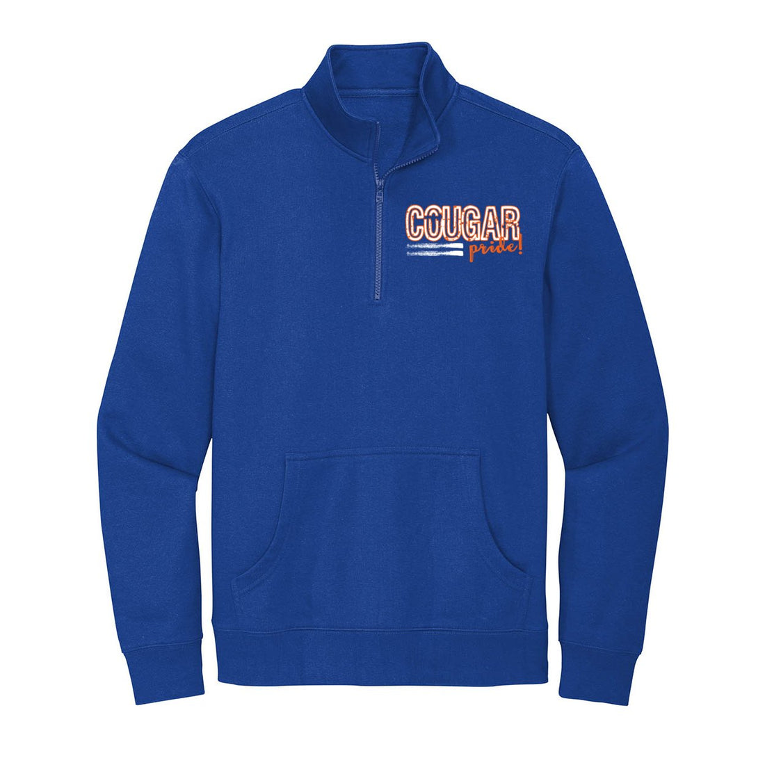 Cougar Pride (OB 24) District Fleece 1/4 Zip - Sweaters/Hoodies - Positively Sassy - Cougar Pride (OB 24) District Fleece 1/4 Zip