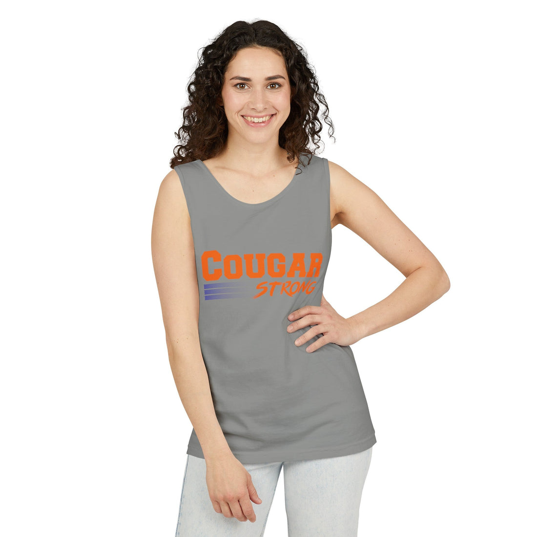 Cougar Strong Unisex Garment - Dyed Tank Top - Tank Top - Positively Sassy - Cougar Strong Unisex Garment - Dyed Tank Top