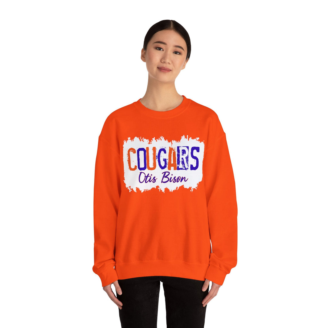 Cougars Stamp (OB 17) Unisex Heavy Blend™ Crewneck Sweatshirt - Sweatshirt - Positively Sassy - Cougars Stamp (OB 17) Unisex Heavy Blend™ Crewneck Sweatshirt