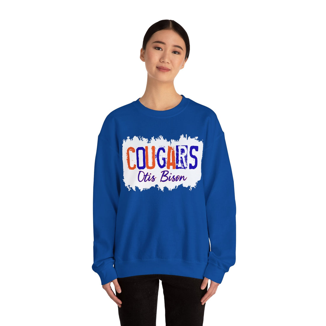 Cougars Stamp (OB 17) Unisex Heavy Blend™ Crewneck Sweatshirt - Sweatshirt - Positively Sassy - Cougars Stamp (OB 17) Unisex Heavy Blend™ Crewneck Sweatshirt