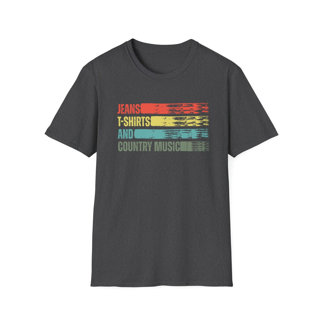 Country Music Unisex Softstyle T-Shirt - Denim Vibes - T-Shirt - Positively Sassy - Country Music Unisex Softstyle T-Shirt - Denim Vibes
