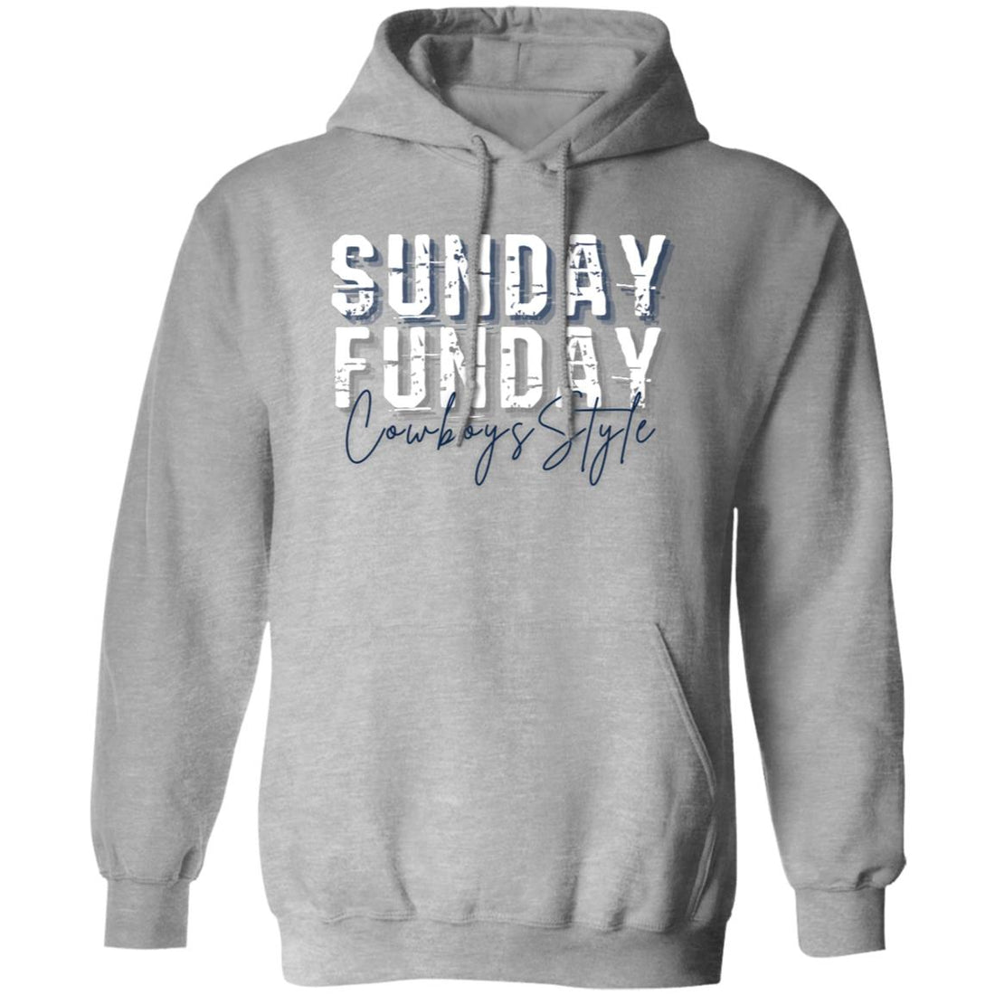 Cowboy Funday Gildan Hoodie - Sweatshirts - Positively Sassy - Cowboy Funday Gildan Hoodie