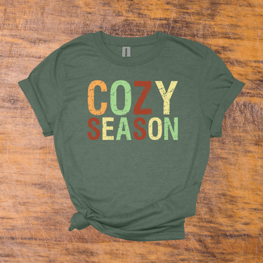 Cozy Season T-Shirt | Unisex Softstyle Tee, Fall Apparel, Autumn Shirt, Gift for Friends, Casual Wear - T-Shirt - Positively Sassy - Cozy Season T-Shirt | Unisex Softstyle Tee, Fall Apparel, Autumn Shirt, Gift for Friends, Casual Wear