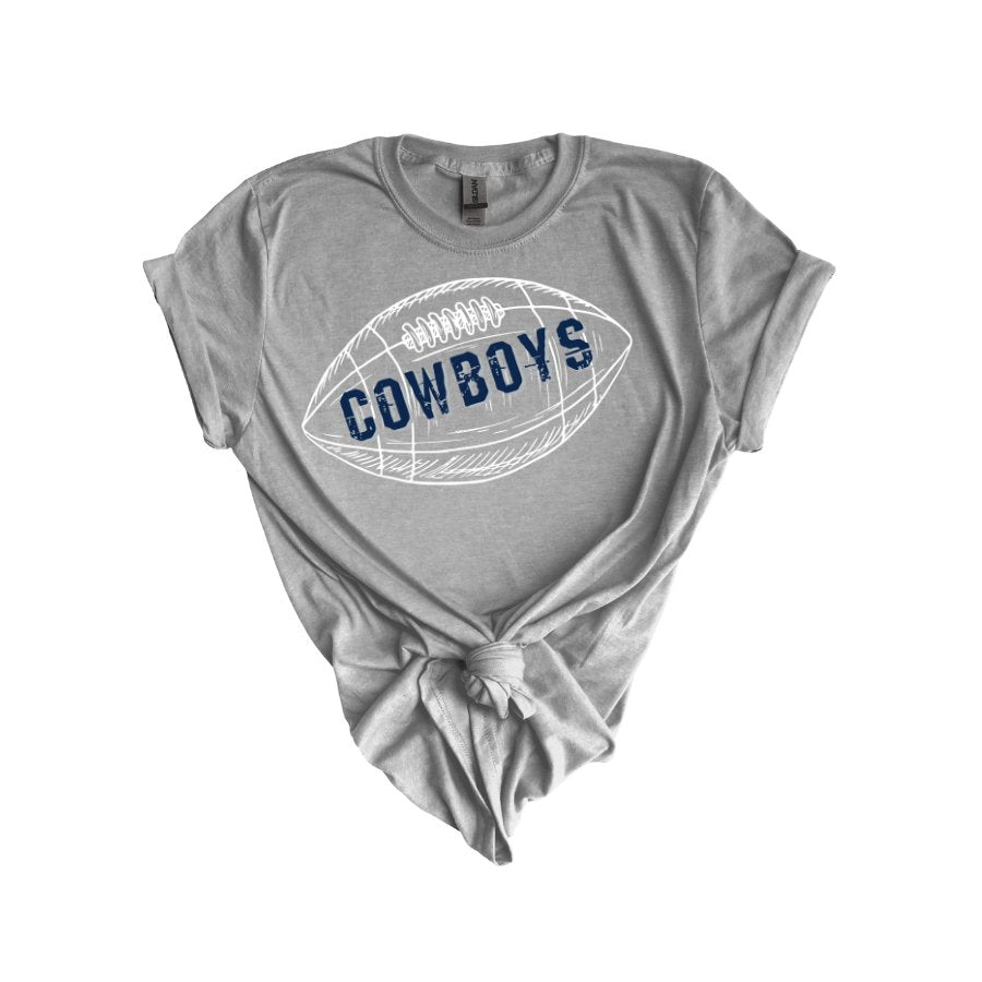 Dallas Football Bella 3001 - T - Shirts - Positively Sassy - Dallas Football Bella 3001