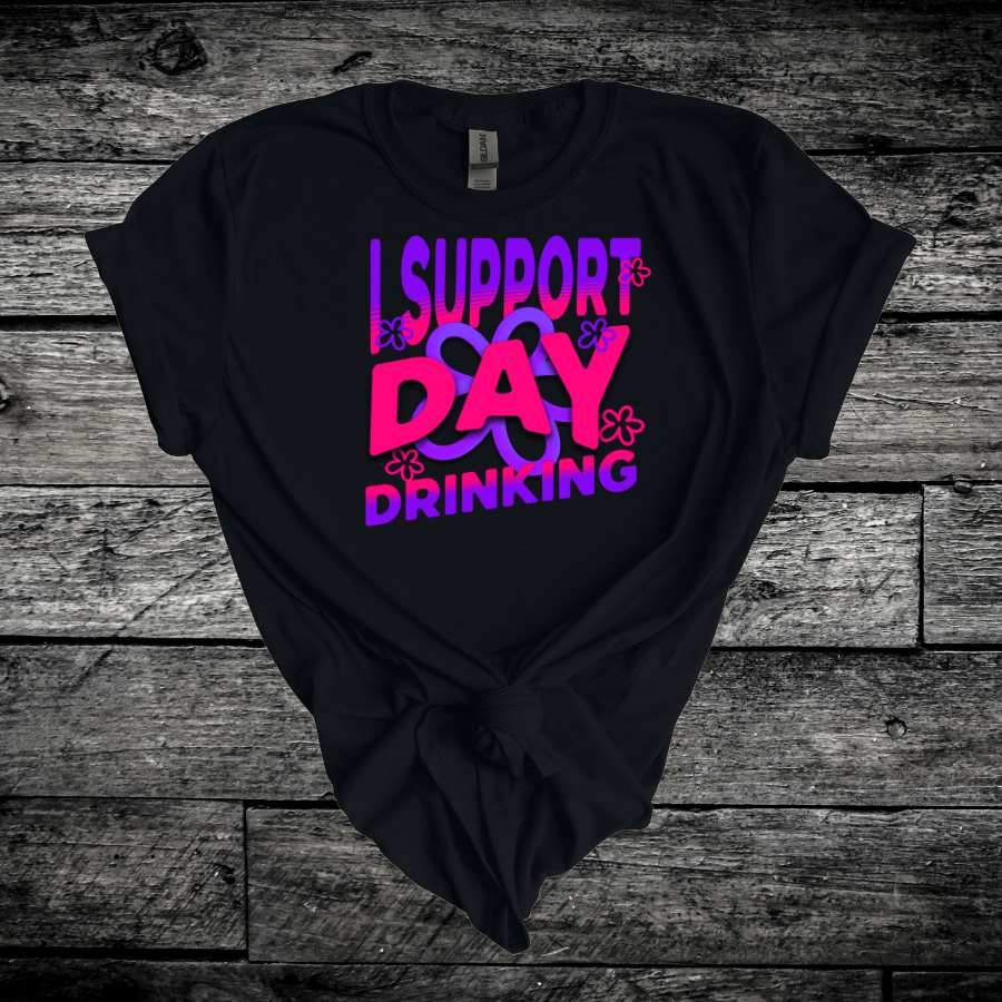 Day Drinking Softstyle T-Shirt - T-Shirt - Positively Sassy - Day Drinking Softstyle T-Shirt