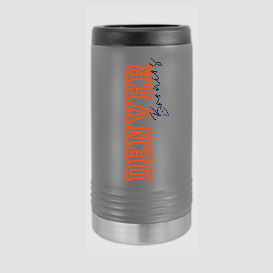 Denver Broncos Slim Beverage Holder - Mug - Positively Sassy - Denver Broncos Slim Beverage Holder