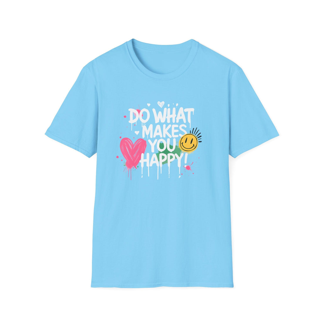 Do What Makes You Happy T-Shirt | Unisex Softstyle Tee | Positive Vibes Apparel, Casual Wear, Gift Idea, Motivational Shirt, Inspiring [...] - T-Shirt - Positively Sassy - Do What Makes You Happy T-Shirt | Unisex Softstyle Tee | Positive Vibes Apparel, Casual Wear, Gift Idea, Motivational Shirt, Inspiring [...]