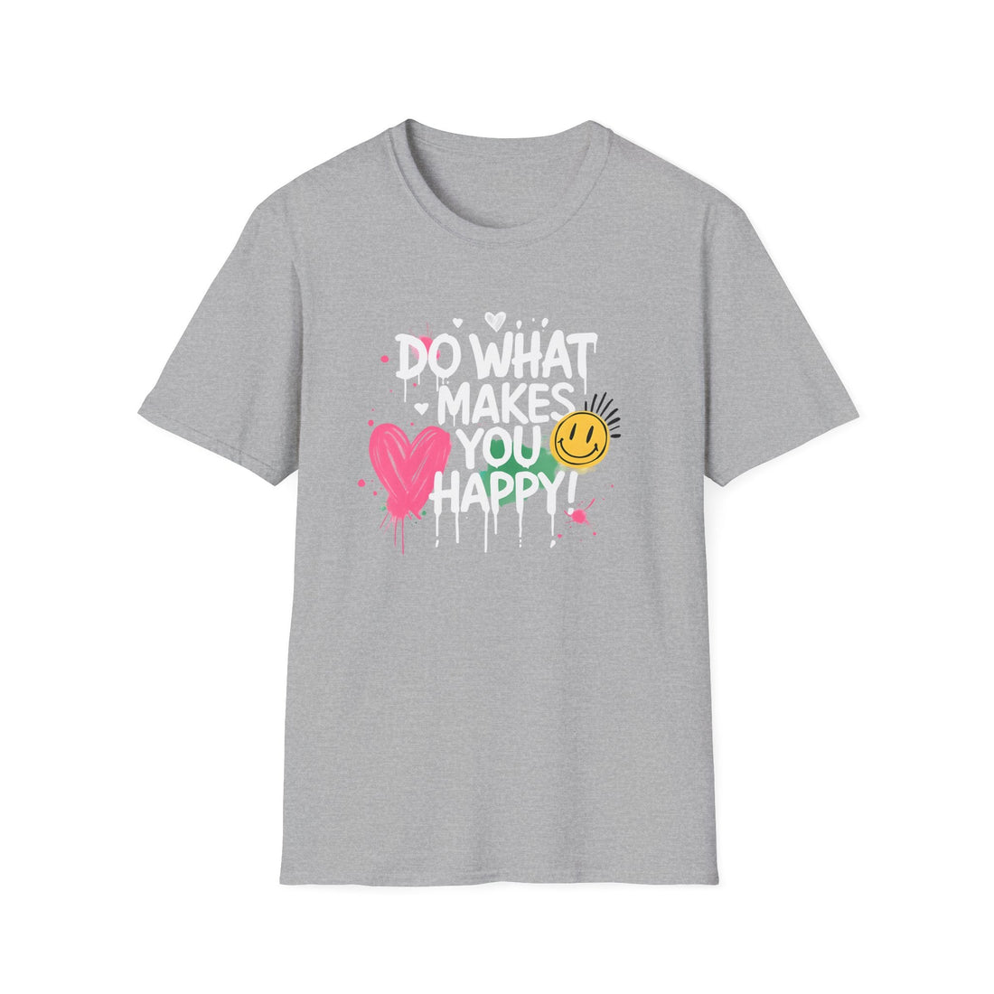 Do What Makes You Happy T-Shirt | Unisex Softstyle Tee | Positive Vibes Apparel, Casual Wear, Gift Idea, Motivational Shirt, Inspiring [...] - T-Shirt - Positively Sassy - Do What Makes You Happy T-Shirt | Unisex Softstyle Tee | Positive Vibes Apparel, Casual Wear, Gift Idea, Motivational Shirt, Inspiring [...]