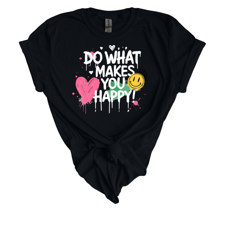 Do What Makes You Happy T-Shirt | Unisex Softstyle Tee | Positive Vibes Apparel, Casual Wear, Gift Idea, Motivational Shirt, Inspiring [...] - T-Shirt - Positively Sassy - Do What Makes You Happy T-Shirt | Unisex Softstyle Tee | Positive Vibes Apparel, Casual Wear, Gift Idea, Motivational Shirt, Inspiring [...]