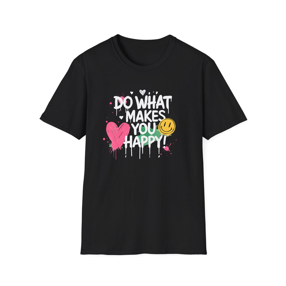 Do What Makes You Happy T-Shirt | Unisex Softstyle Tee | Positive Vibes Apparel, Casual Wear, Gift Idea, Motivational Shirt, Inspiring [...] - T-Shirt - Positively Sassy - Do What Makes You Happy T-Shirt | Unisex Softstyle Tee | Positive Vibes Apparel, Casual Wear, Gift Idea, Motivational Shirt, Inspiring [...]