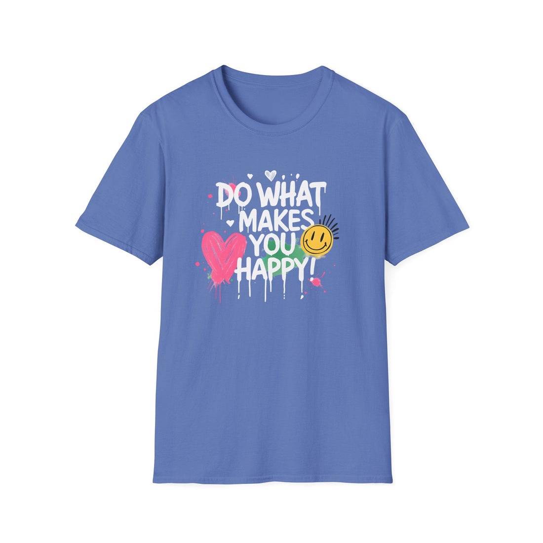Do What Makes You Happy T-Shirt | Unisex Softstyle Tee | Positive Vibes Apparel, Casual Wear, Gift Idea, Motivational Shirt, Inspiring [...] - T-Shirt - Positively Sassy - Do What Makes You Happy T-Shirt | Unisex Softstyle Tee | Positive Vibes Apparel, Casual Wear, Gift Idea, Motivational Shirt, Inspiring [...]