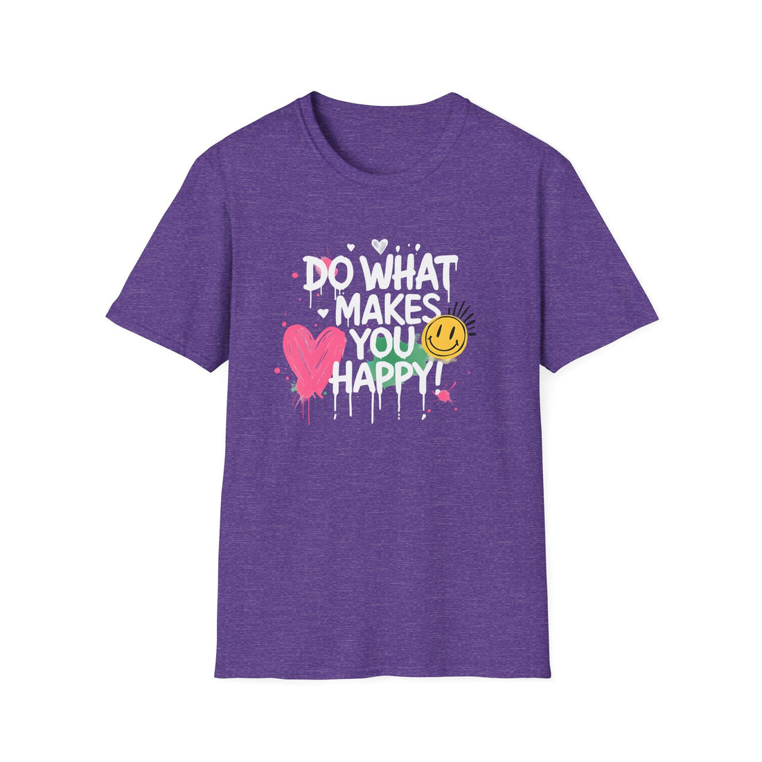 Do What Makes You Happy T-Shirt | Unisex Softstyle Tee | Positive Vibes Apparel, Casual Wear, Gift Idea, Motivational Shirt, Inspiring [...] - T-Shirt - Positively Sassy - Do What Makes You Happy T-Shirt | Unisex Softstyle Tee | Positive Vibes Apparel, Casual Wear, Gift Idea, Motivational Shirt, Inspiring [...]