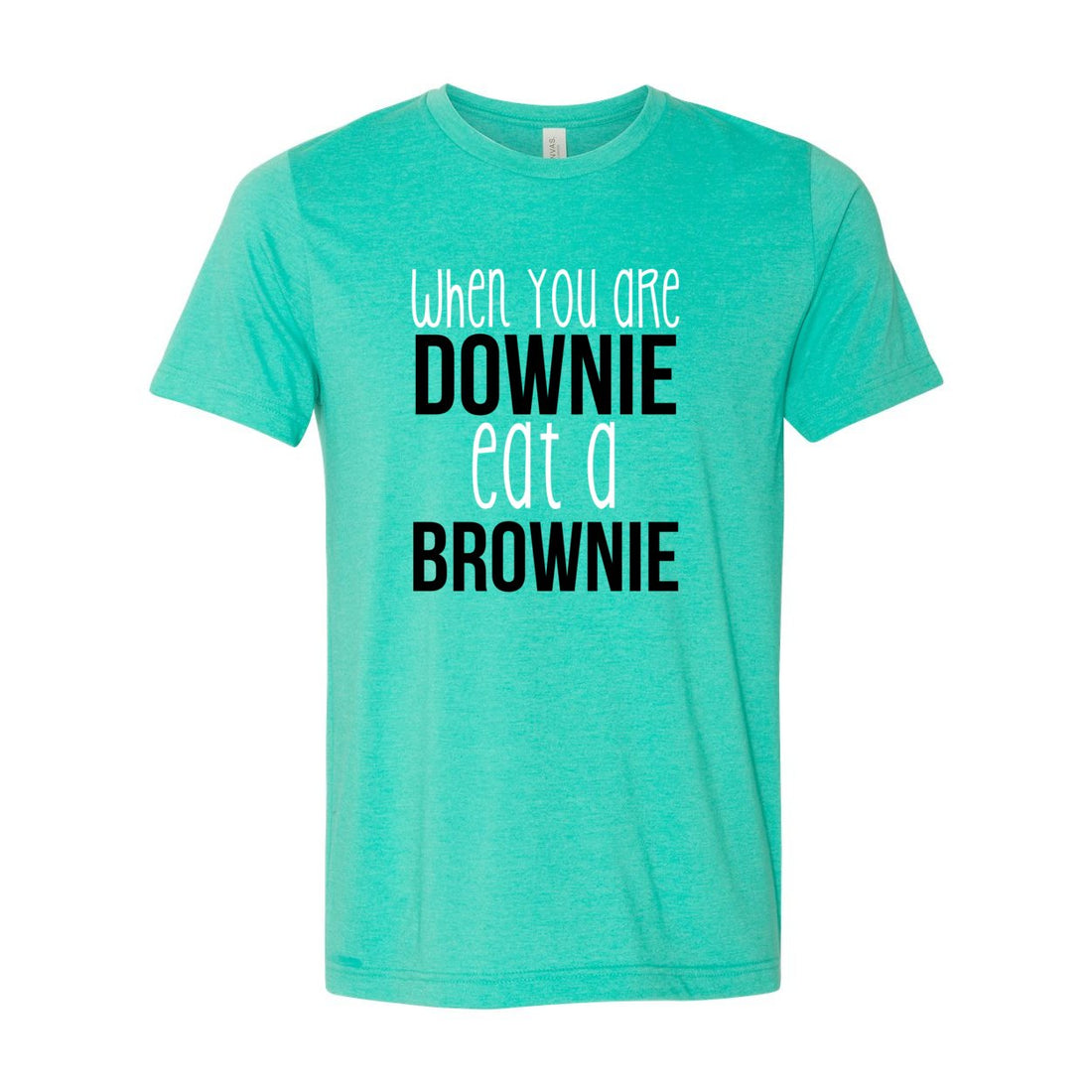 Downie Brownie Sleeve Jersey Tee - T-Shirts - Positively Sassy - Downie Brownie Sleeve Jersey Tee