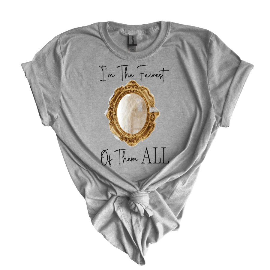 Enchanted Mirror T-Shirt, Fun Gift for Friends, Fairy Tale Style Tee, Perfect for Birthdays or Disney Lovers, Casual Everyday Wear - T-Shirt - Positively Sassy - Enchanted Mirror T-Shirt, Fun Gift for Friends, Fairy Tale Style Tee, Perfect for Birthdays or Disney Lovers, Casual Everyday Wear