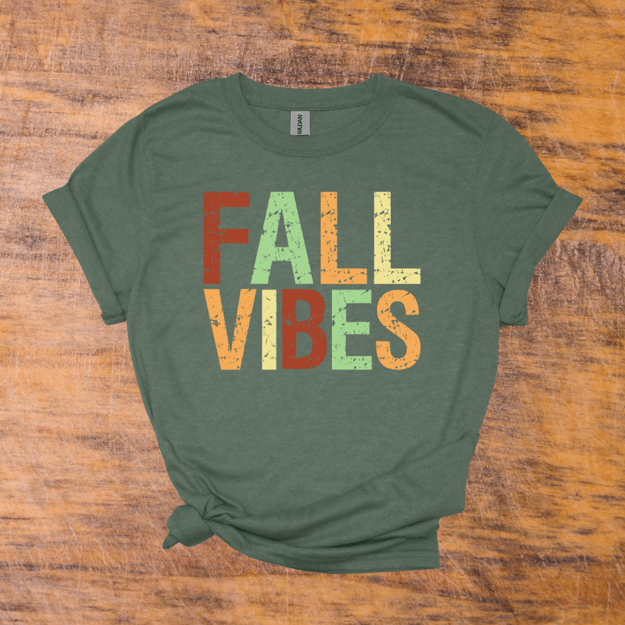 Fall Vibes Unisex Softstyle T-Shirt, Relaxed Autumn Tee, Gift for Fall Lovers, Seasonal Apparel, Cozy T-Shirt for Celebrations - T-Shirt - Positively Sassy - Fall Vibes Unisex Softstyle T-Shirt, Relaxed Autumn Tee, Gift for Fall Lovers, Seasonal Apparel, Cozy T-Shirt for Celebrations