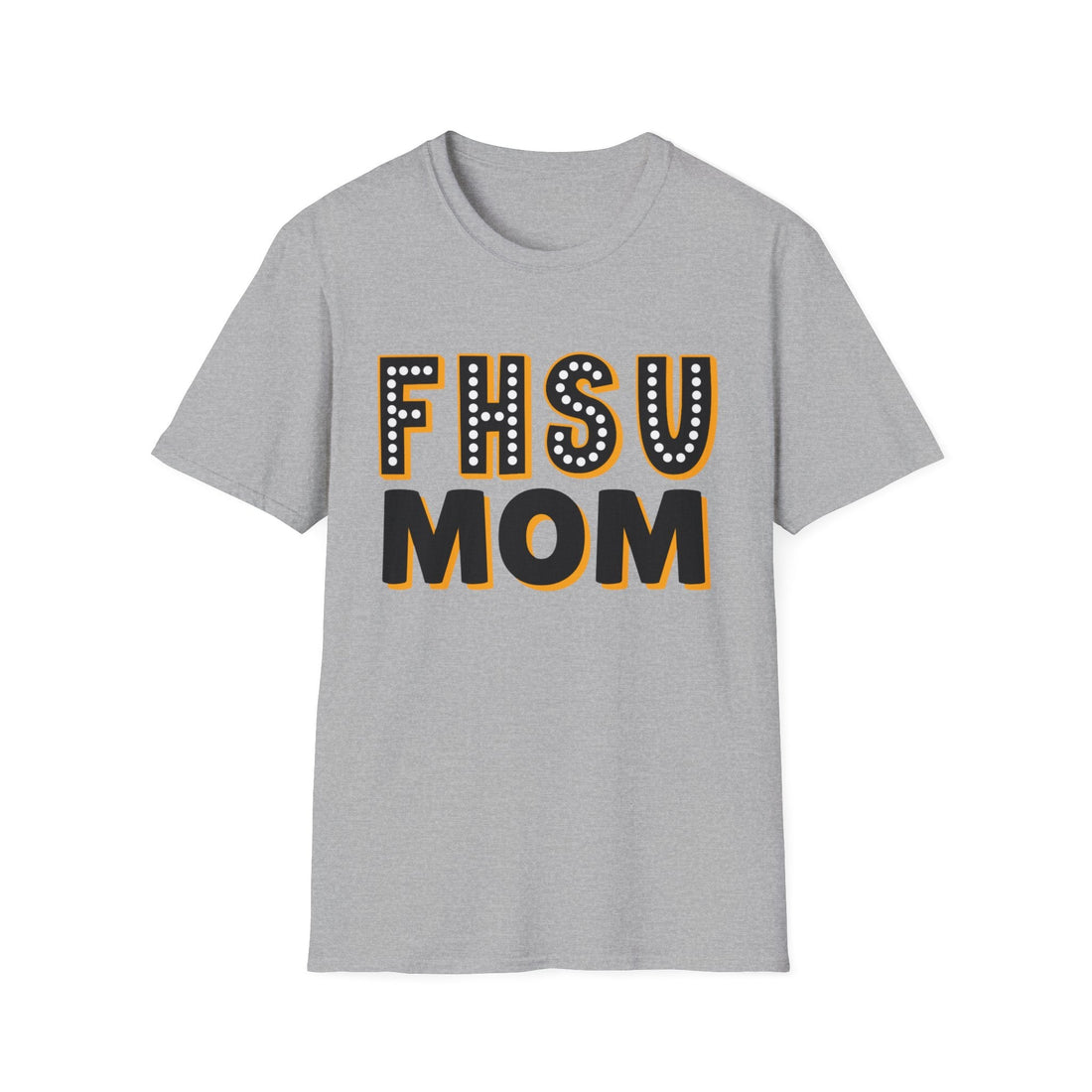 FHSU Mom T-Shirt | Unisex Softstyle Tee for Moms | Perfect for College Spirit, Gifts, Casual Wear, & Family Events - T-Shirt - Positively Sassy - FHSU Mom T-Shirt | Unisex Softstyle Tee for Moms | Perfect for College Spirit, Gifts, Casual Wear, & Family Events