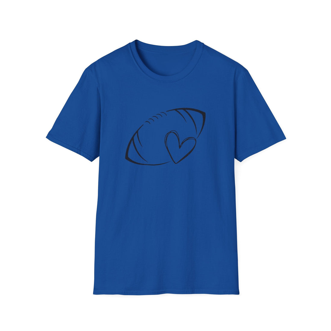 Football Love Unisex T-Shirt - Perfect for Game Day, Valentine's Day, Sports Fans, Casual Wear, Gift Idea - T-Shirt - Positively Sassy - Football Love Unisex T-Shirt - Perfect for Game Day, Valentine's Day, Sports Fans, Casual Wear, Gift Idea