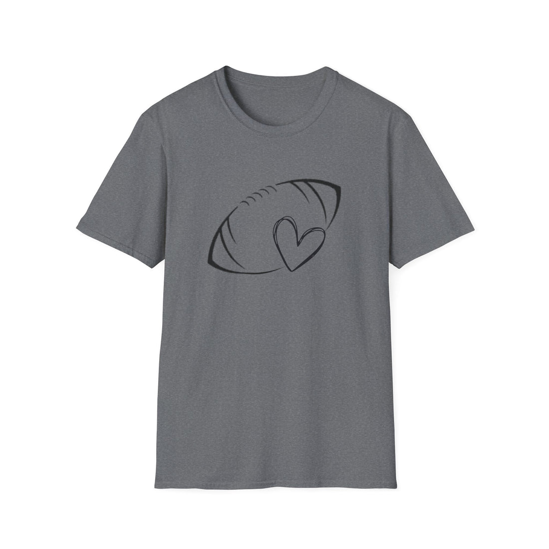 Football Love Unisex T-Shirt - Perfect for Game Day, Valentine's Day, Sports Fans, Casual Wear, Gift Idea - T-Shirt - Positively Sassy - Football Love Unisex T-Shirt - Perfect for Game Day, Valentine's Day, Sports Fans, Casual Wear, Gift Idea