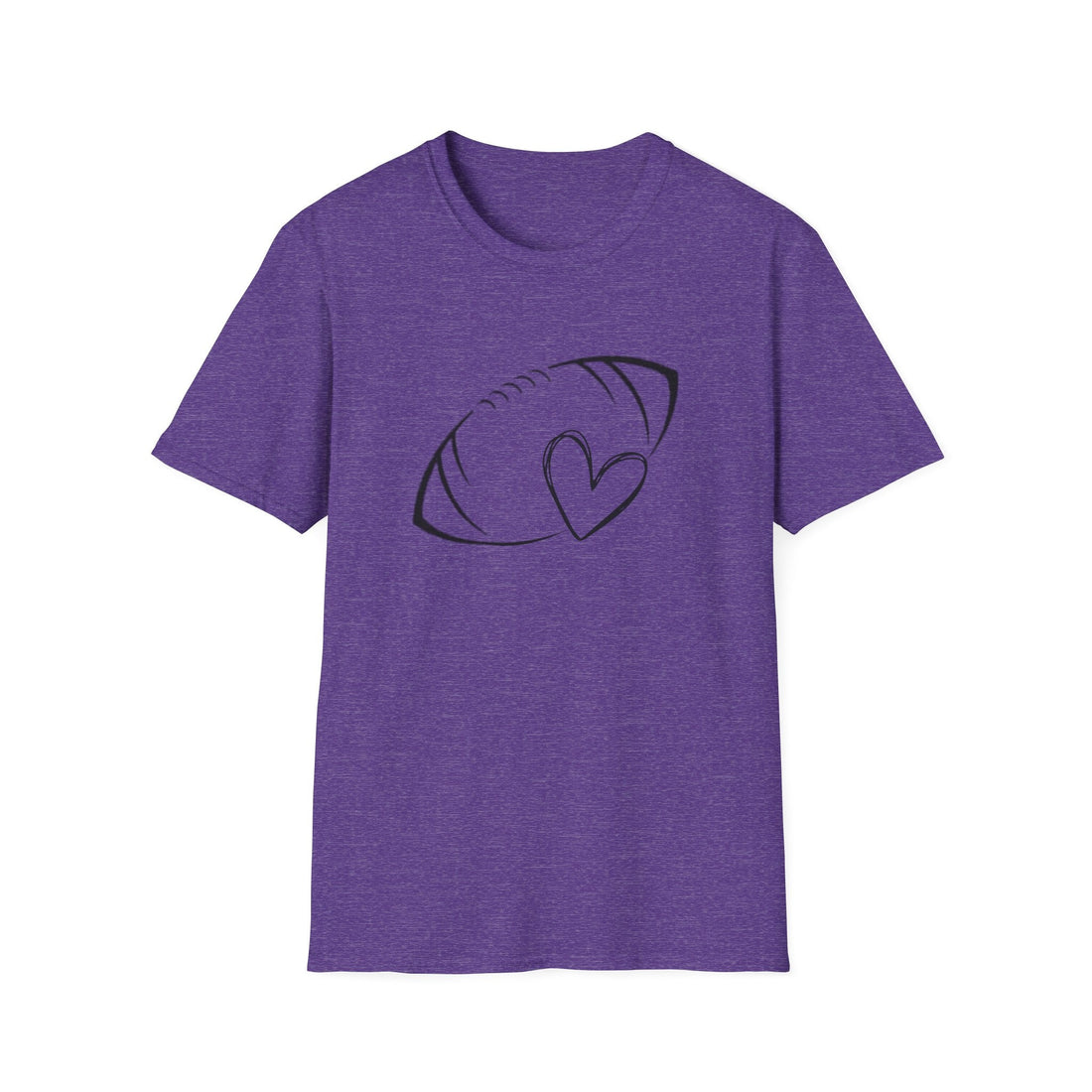 Football Love Unisex T-Shirt - Perfect for Game Day, Valentine's Day, Sports Fans, Casual Wear, Gift Idea - T-Shirt - Positively Sassy - Football Love Unisex T-Shirt - Perfect for Game Day, Valentine's Day, Sports Fans, Casual Wear, Gift Idea