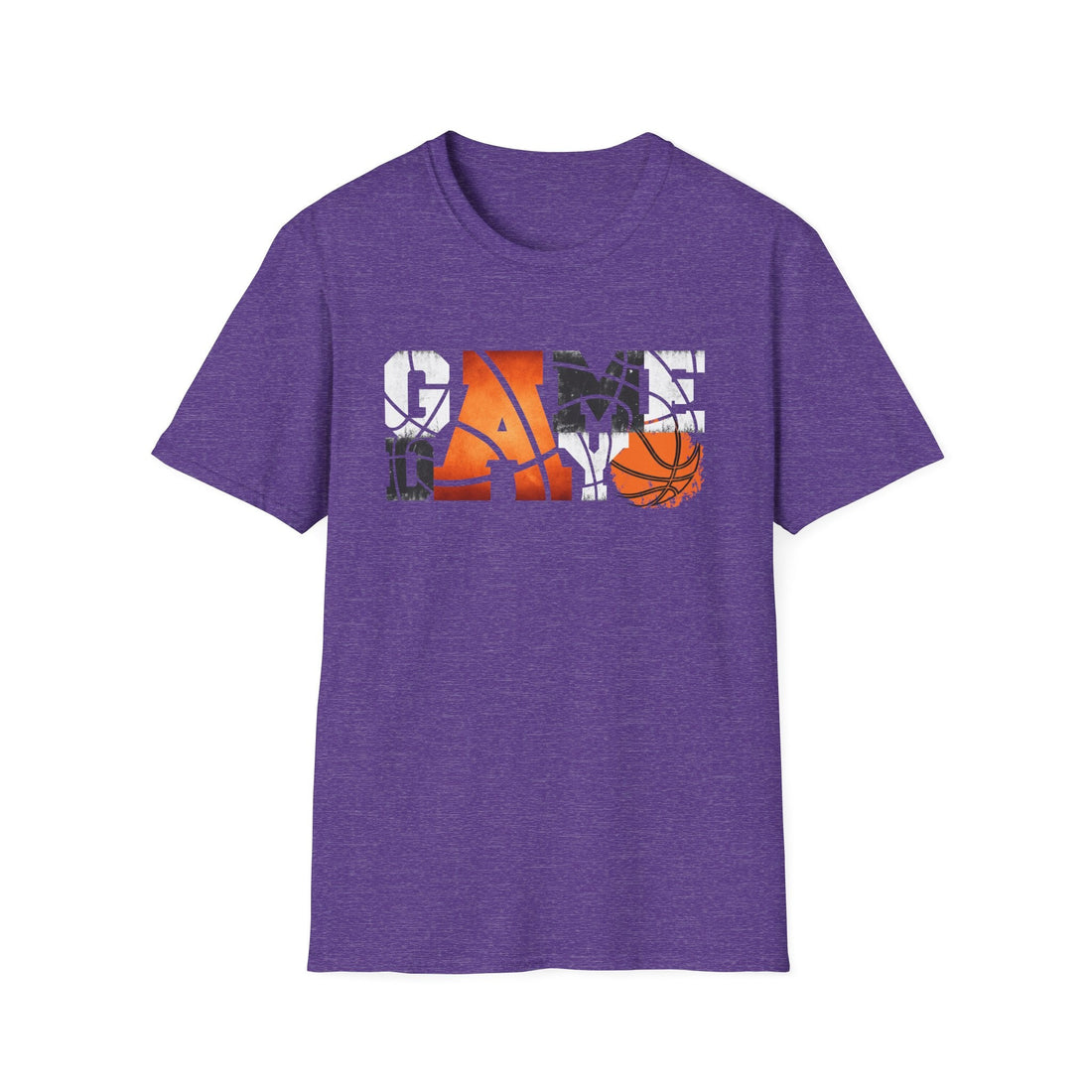 Game Day Basketball Unisex Softstyle T-Shirt - T-Shirt - Positively Sassy - Game Day Basketball Unisex Softstyle T-Shirt