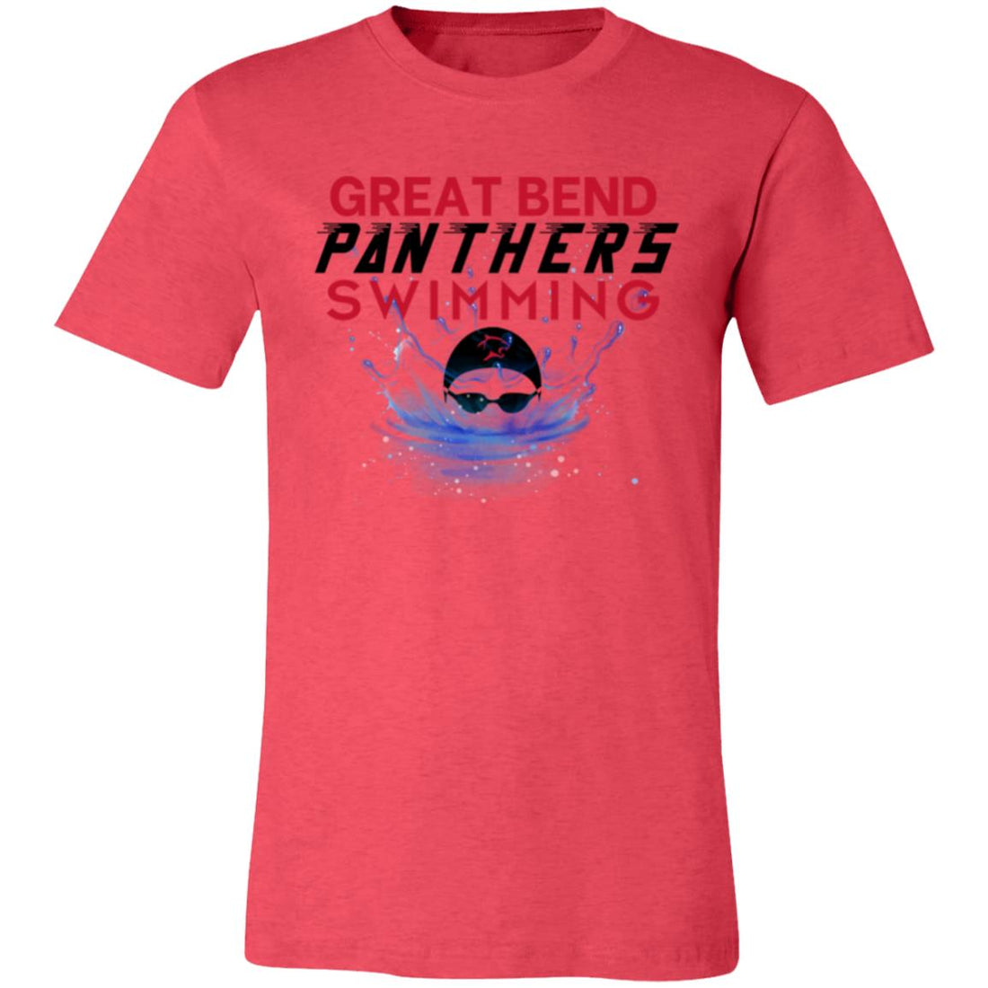 GB Panther Swimming 3001C Bella + Canvas Unisex Jersey Short - Sleeve T-Shirt - T-Shirts - Positively Sassy - GB Panther Swimming 3001C Bella + Canvas Unisex Jersey Short - Sleeve T-Shirt