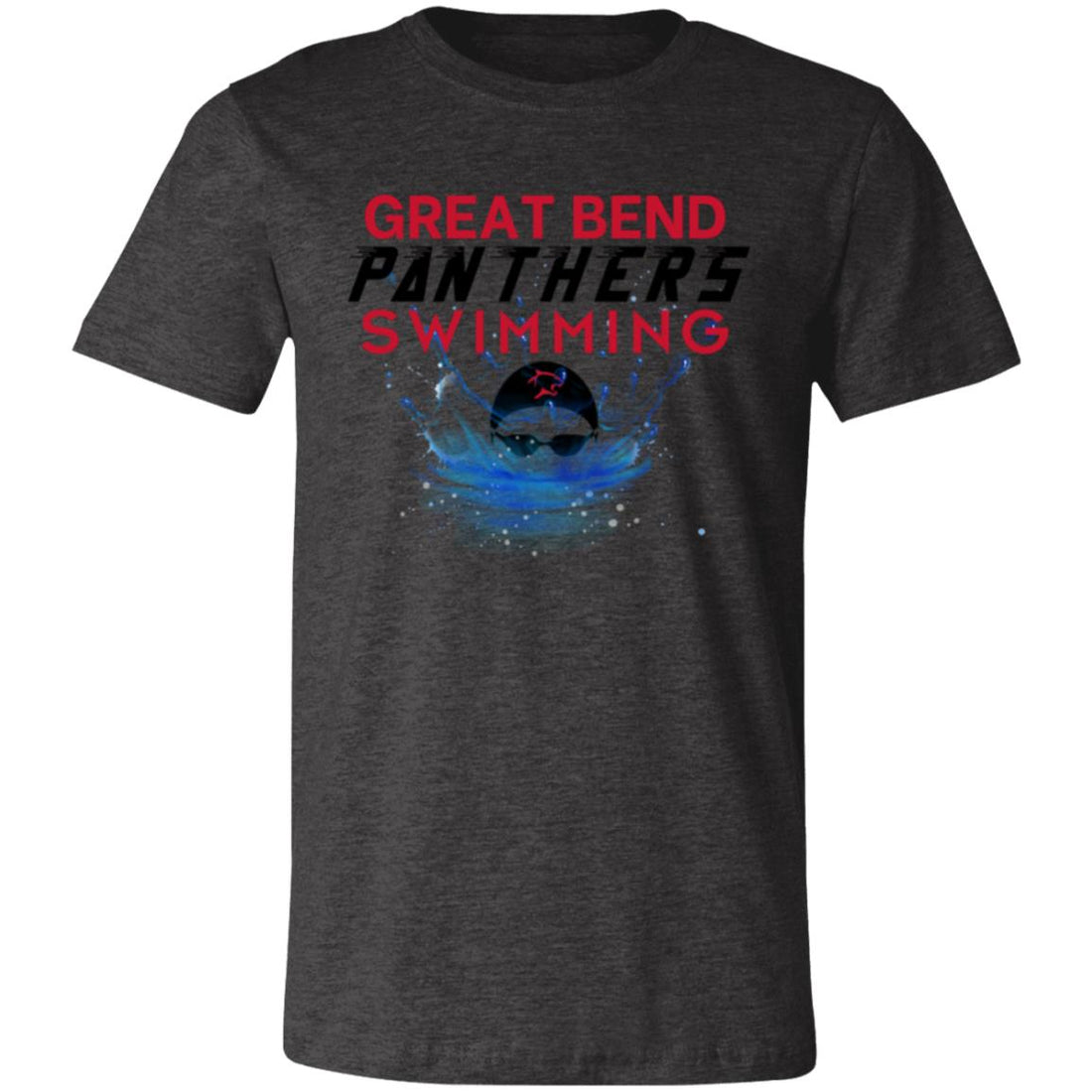 GB Panther Swimming 3001C Bella + Canvas Unisex Jersey Short - Sleeve T-Shirt - T-Shirts - Positively Sassy - GB Panther Swimming 3001C Bella + Canvas Unisex Jersey Short - Sleeve T-Shirt