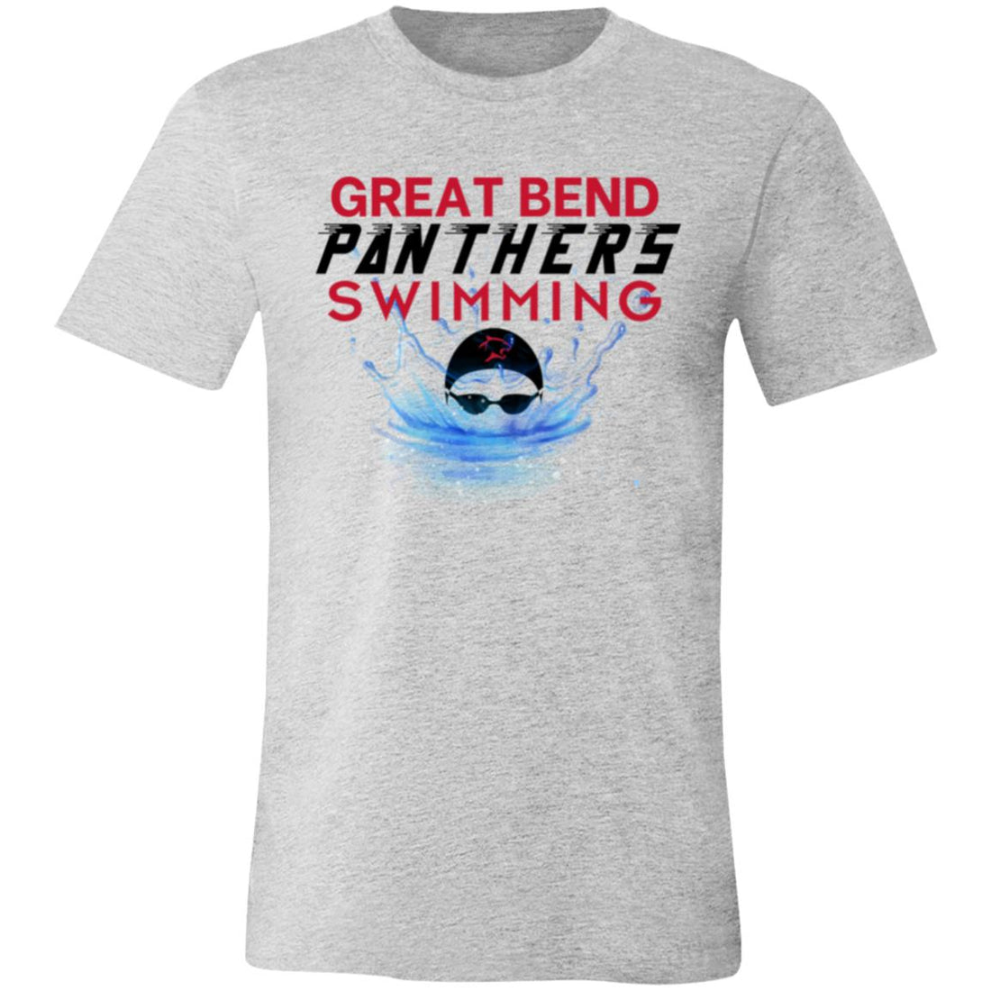 GB Panther Swimming 3001C Bella + Canvas Unisex Jersey Short - Sleeve T-Shirt - T-Shirts - Positively Sassy - GB Panther Swimming 3001C Bella + Canvas Unisex Jersey Short - Sleeve T-Shirt